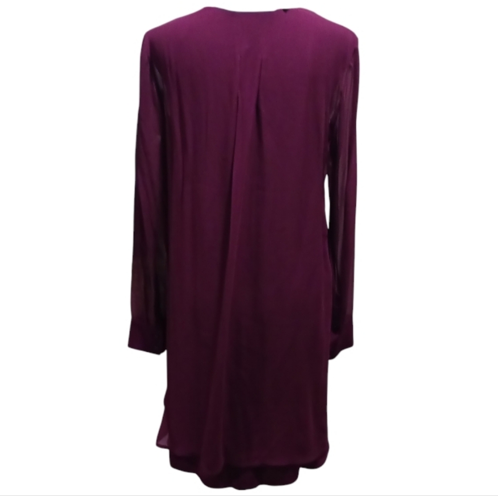VINCE Silk Double Layer Shirtdress - Picture 3 of 14